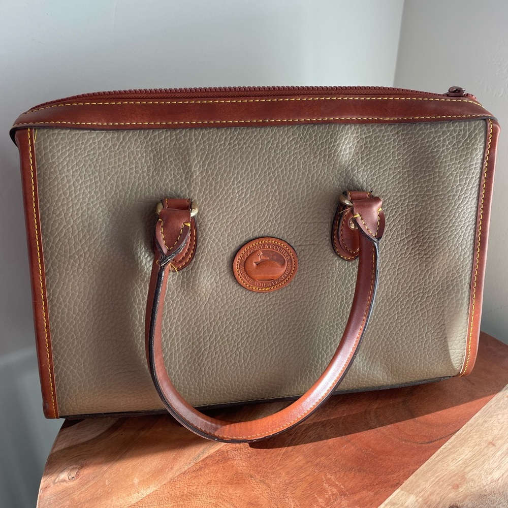 Vintage Dooney & Bourke Pebbled Leather Satchel Handbag